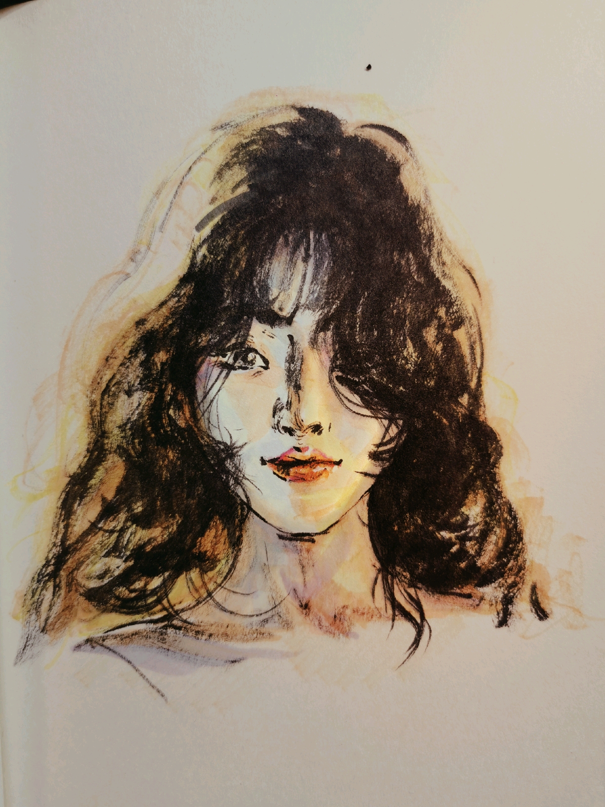 只能画一些时间较短的人物肖像了 逆光的人物,立体感十足,而且奇特的