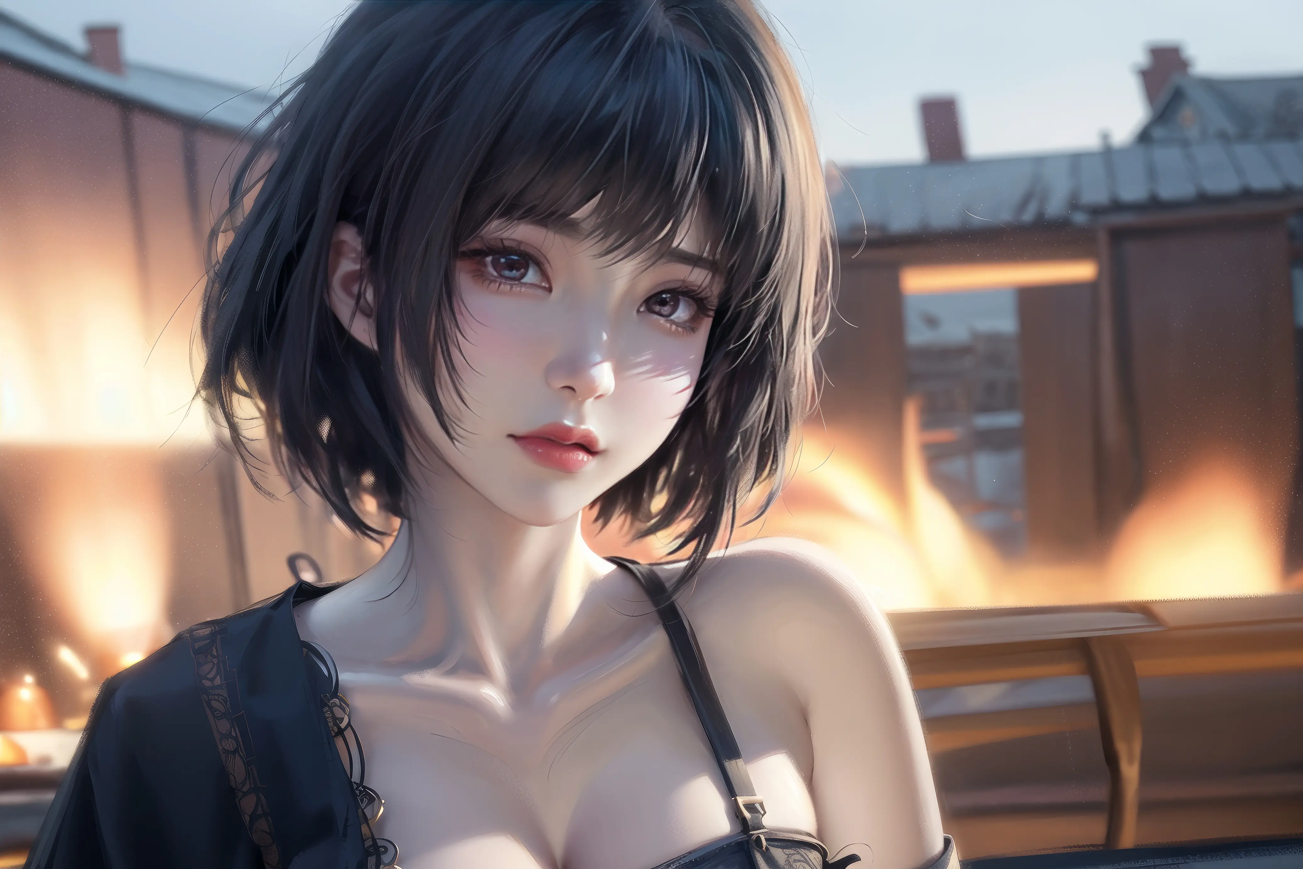 邻家少女ai绘画头像图集动漫卡通二次元手机电脑高清壁纸cg - 哔哩
