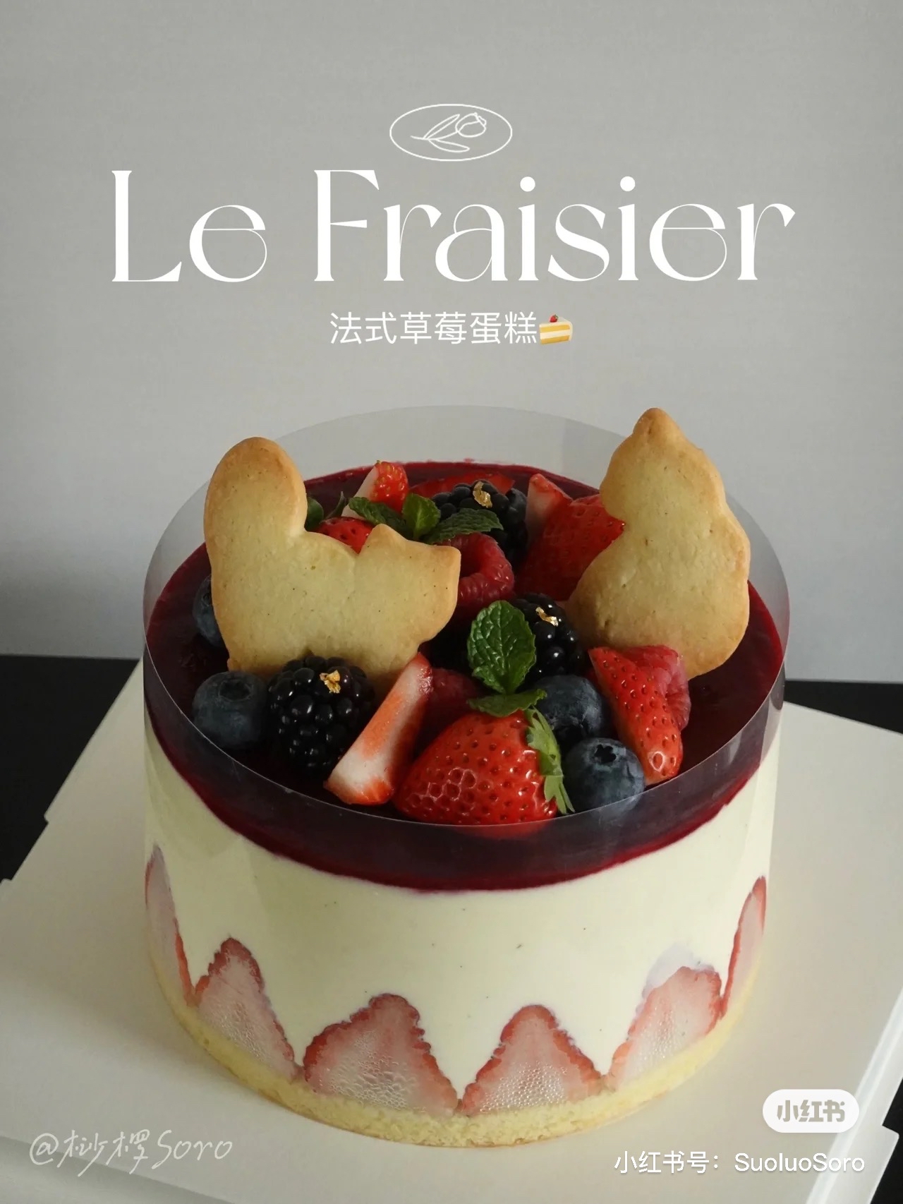 法式草莓蛋糕——Fraisier_哔哩哔哩_bilibili