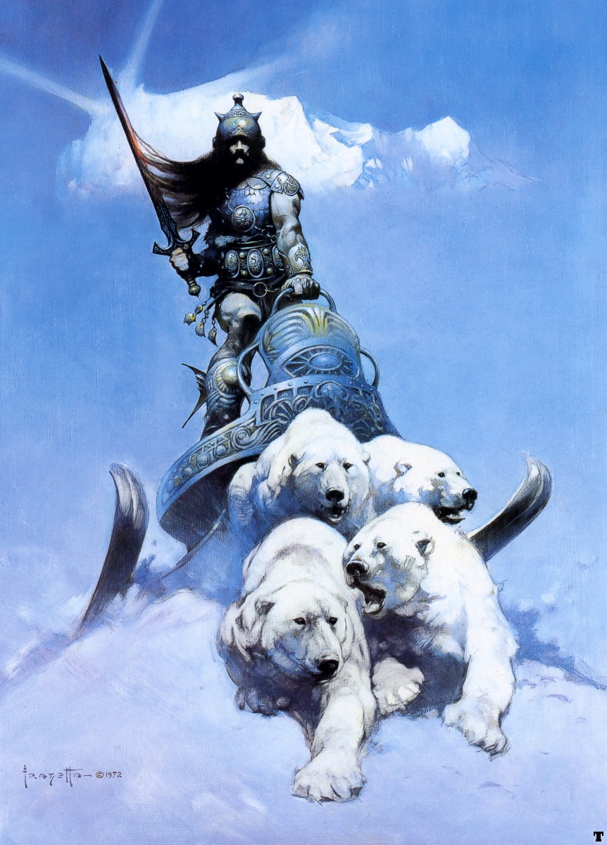 西方幻想类插画大师系列（十） 弗兰克.弗雷泽塔 Frank Frazetta 哔哩哔哩