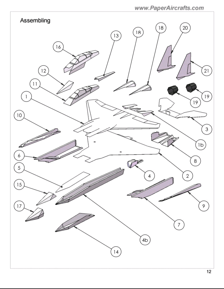 paperaircrafts高清可口可乐f15纸模型图纸可飞