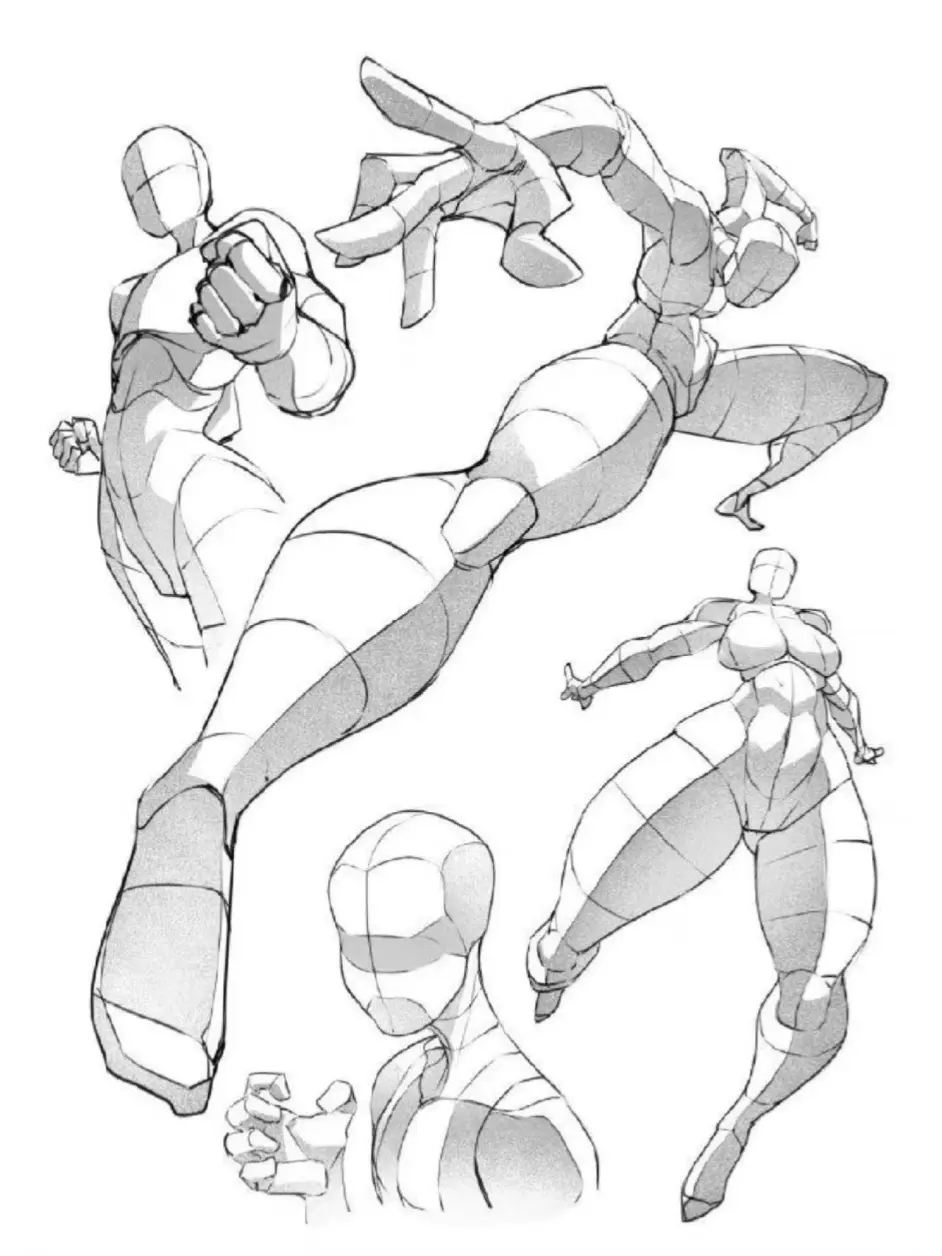 透视难?大透视人体动态素材