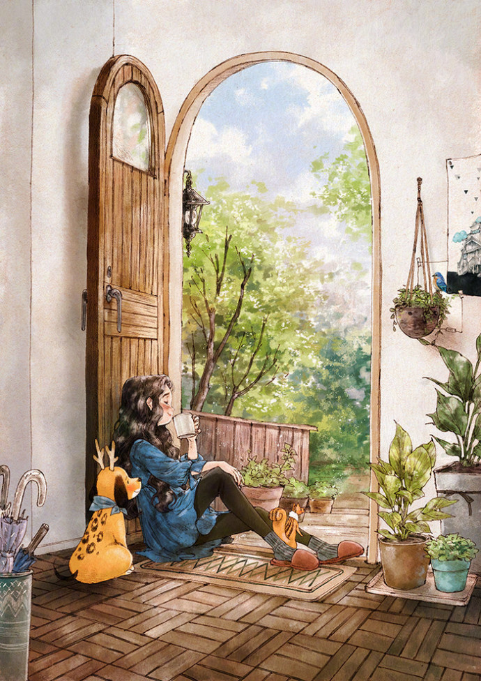 画家收藏馆森林女孩日记第二期by韩国插画师aeppol2020年4月24日