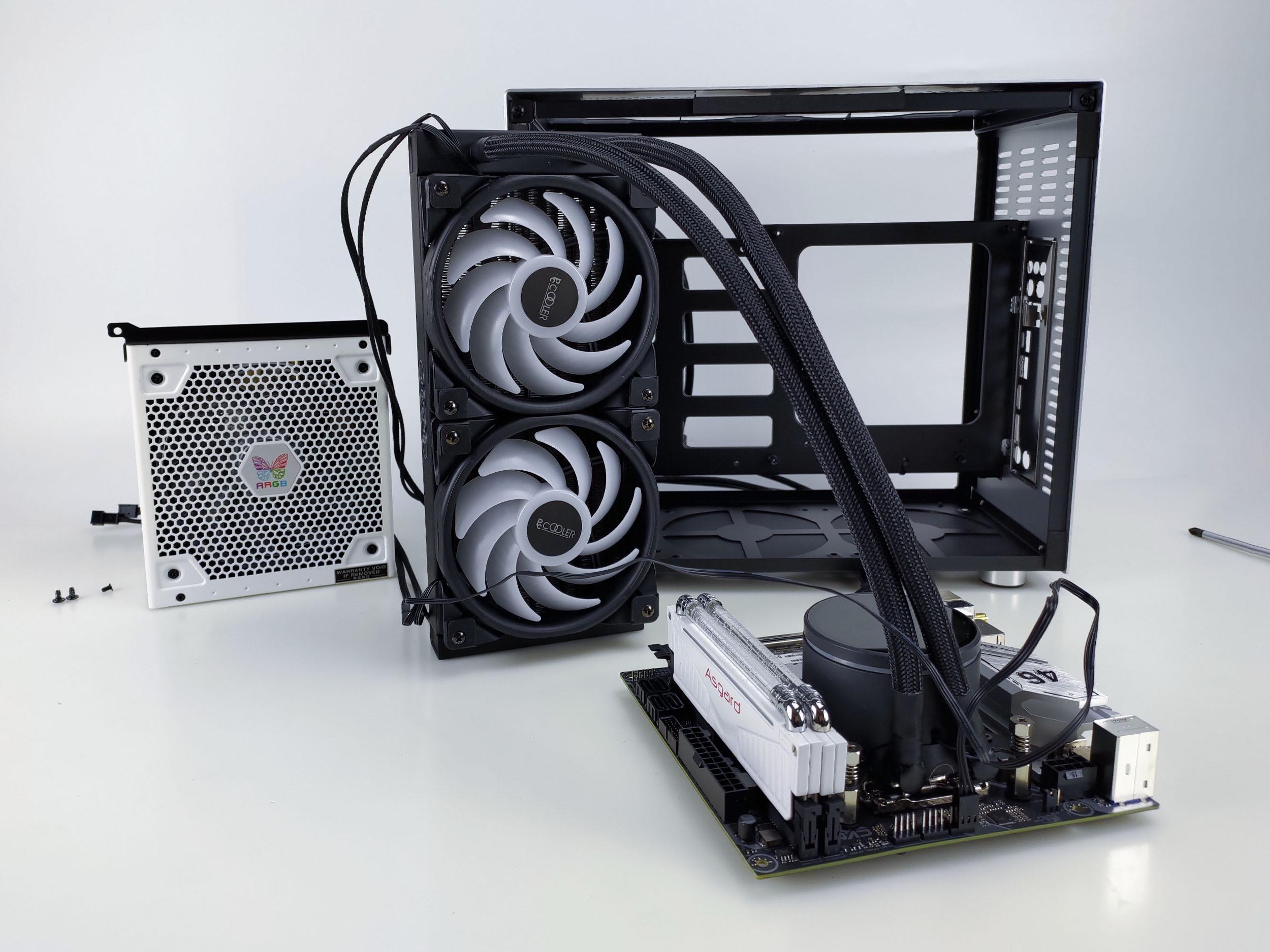 atx电源前置typec长显卡乔思伯v10itx机箱装机体验