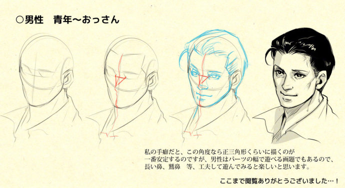 【漫画素材】漫画人物鼻子篇