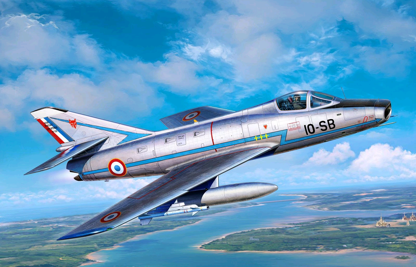 战斗机优秀绘画作品,力与美的结合(二十一)