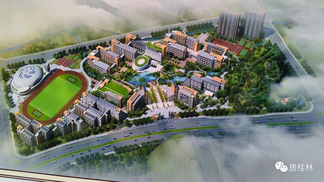 这是君火公司全景(图片用了我们学校高中部的鸟瞰图)