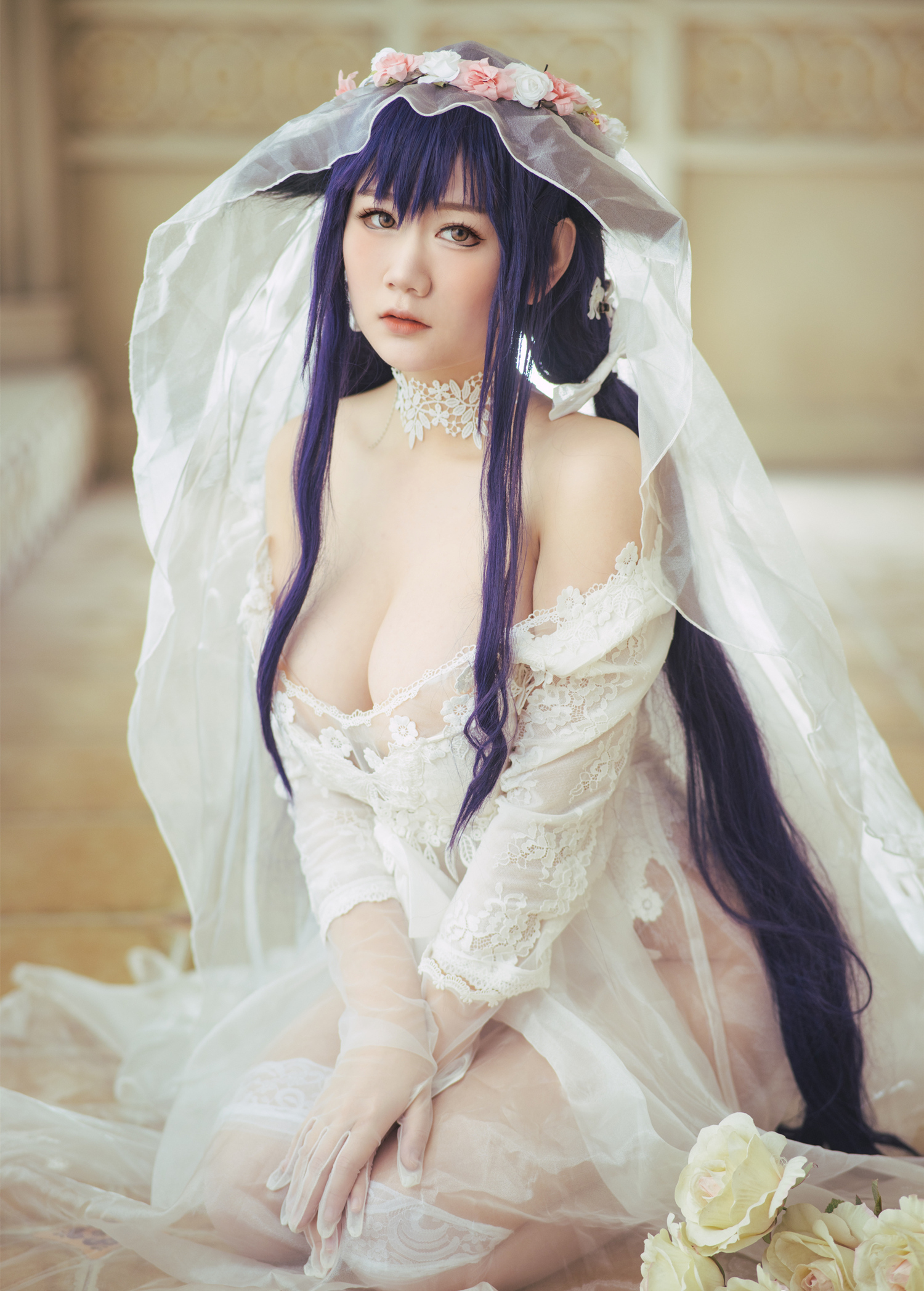 王子子YU碧蓝航线吾妻婚纱CosPlay5