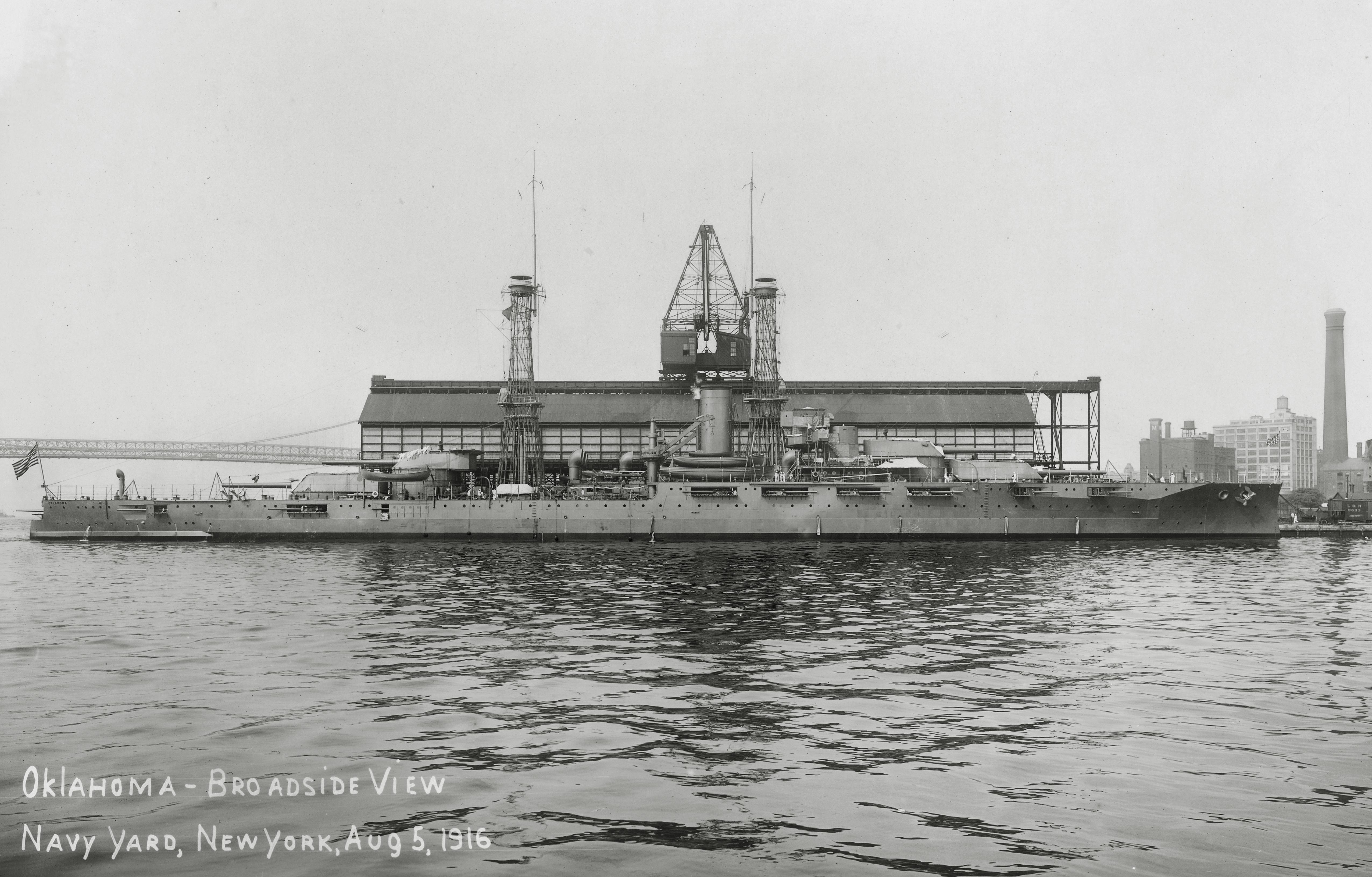 1916年的俄克拉荷马号战列舰