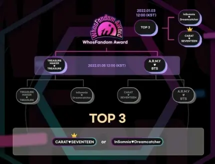 韩娱 Seventeen获得21 饭圈奖第三名 防弹少年团vs Treasure的结果是 哔哩哔哩