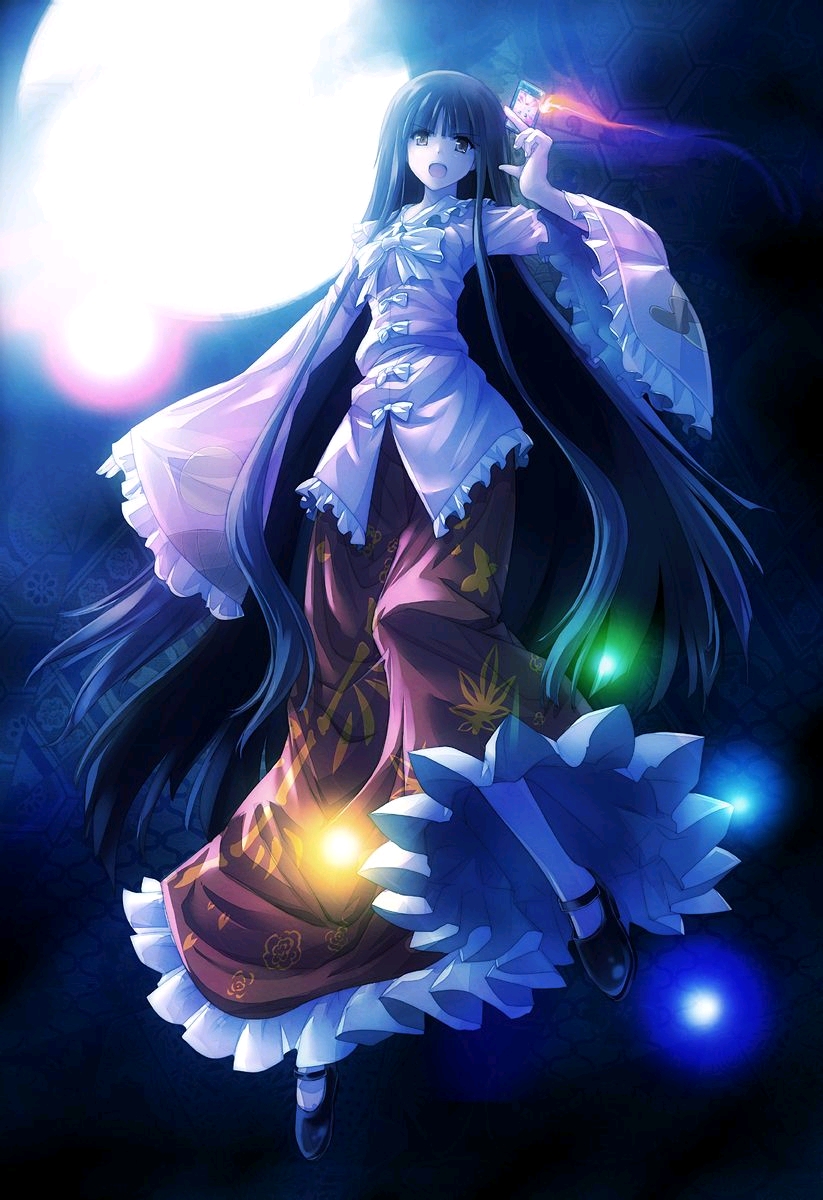 东方永夜抄〗蓬莱山辉夜(永远と须臾の罪人)的同人插画作品