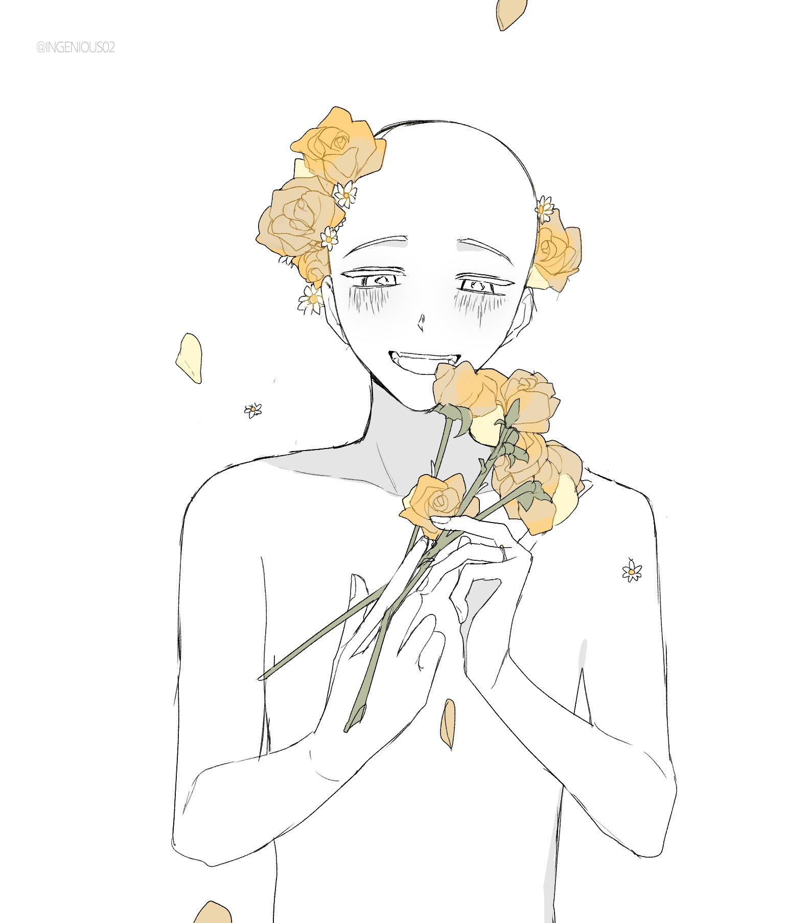 【板绘临摹】手捧鲜花去见你~婚礼向「双人线稿」