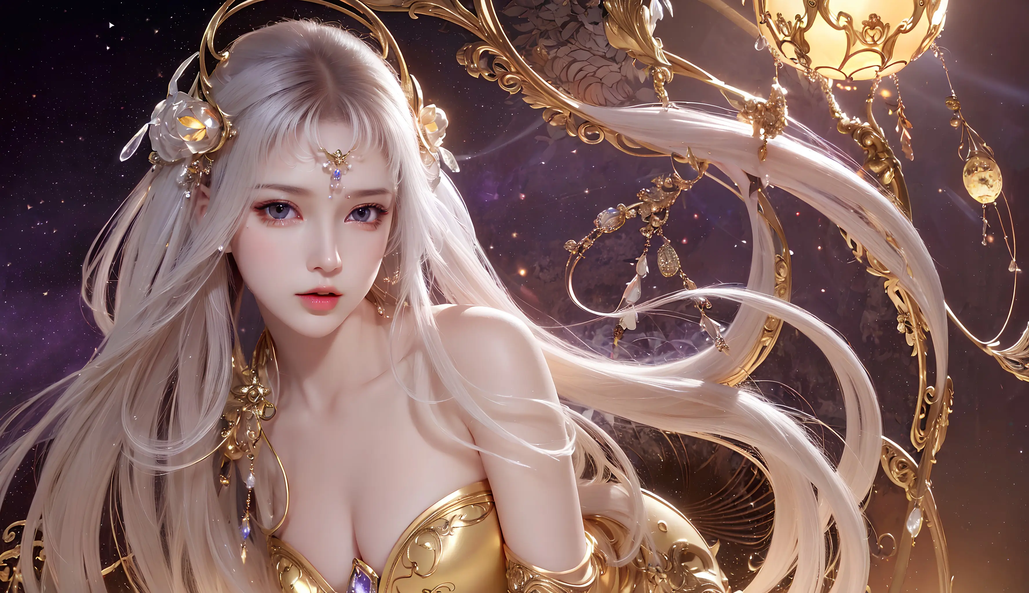 古风唯美图集ai绘画美女高清电脑壁纸手机二次元动漫国风合集