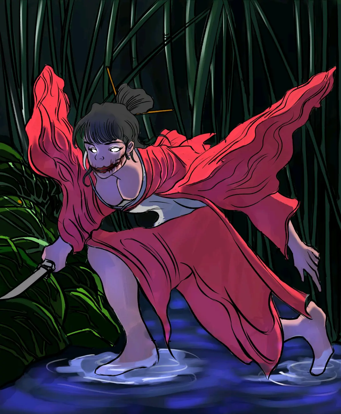 裂嘴妖怪裂口女图集