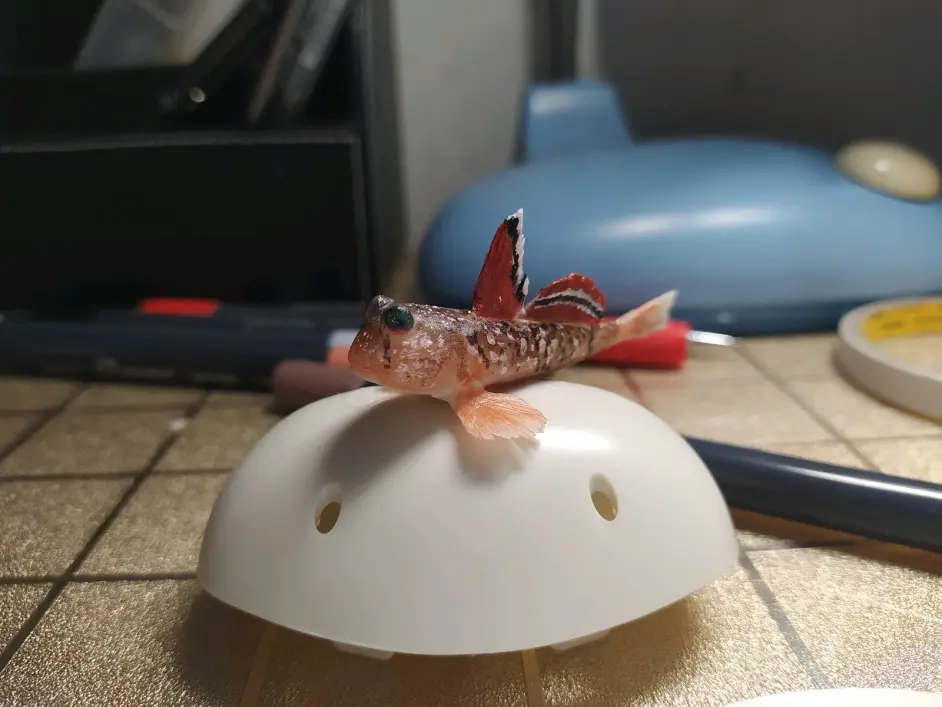 大鳍弹涂鱼 树脂粘土 哔哩哔哩