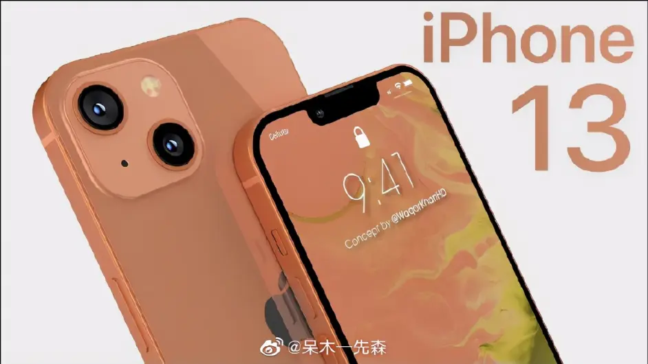 相机镜头排列大改 刘海变小 Iphone 13渲染图曝光 哔哩哔哩