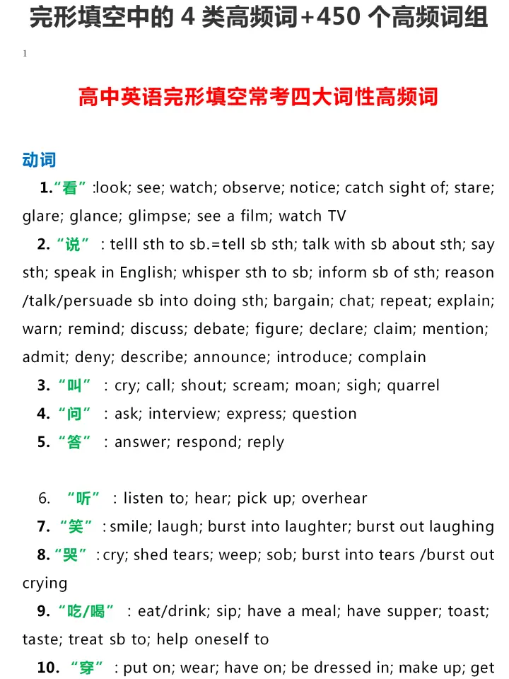 不知道英语的完形填空怎么做 看到这份知识总结 考试没问题 哔哩哔哩