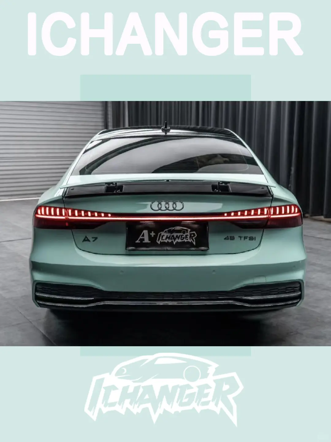 奥迪a7icr改色膜奶油薄荷绿一种清新的象征