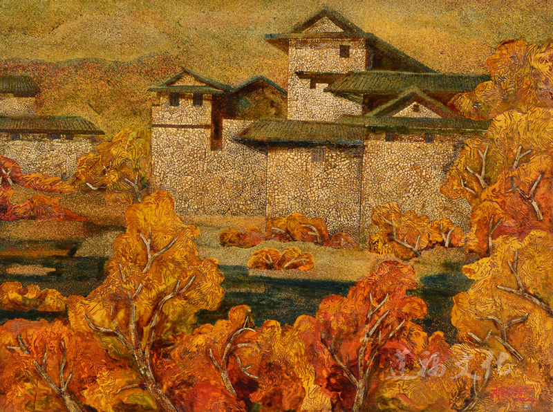 喜欢漆画艺术的朋友一起交流啊!