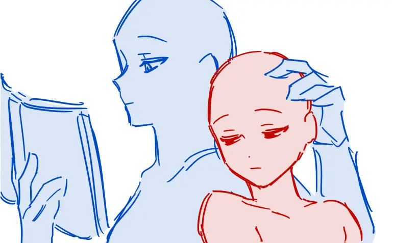 【板绘素材】" 做你的对手 "反派cp向「线稿模板」