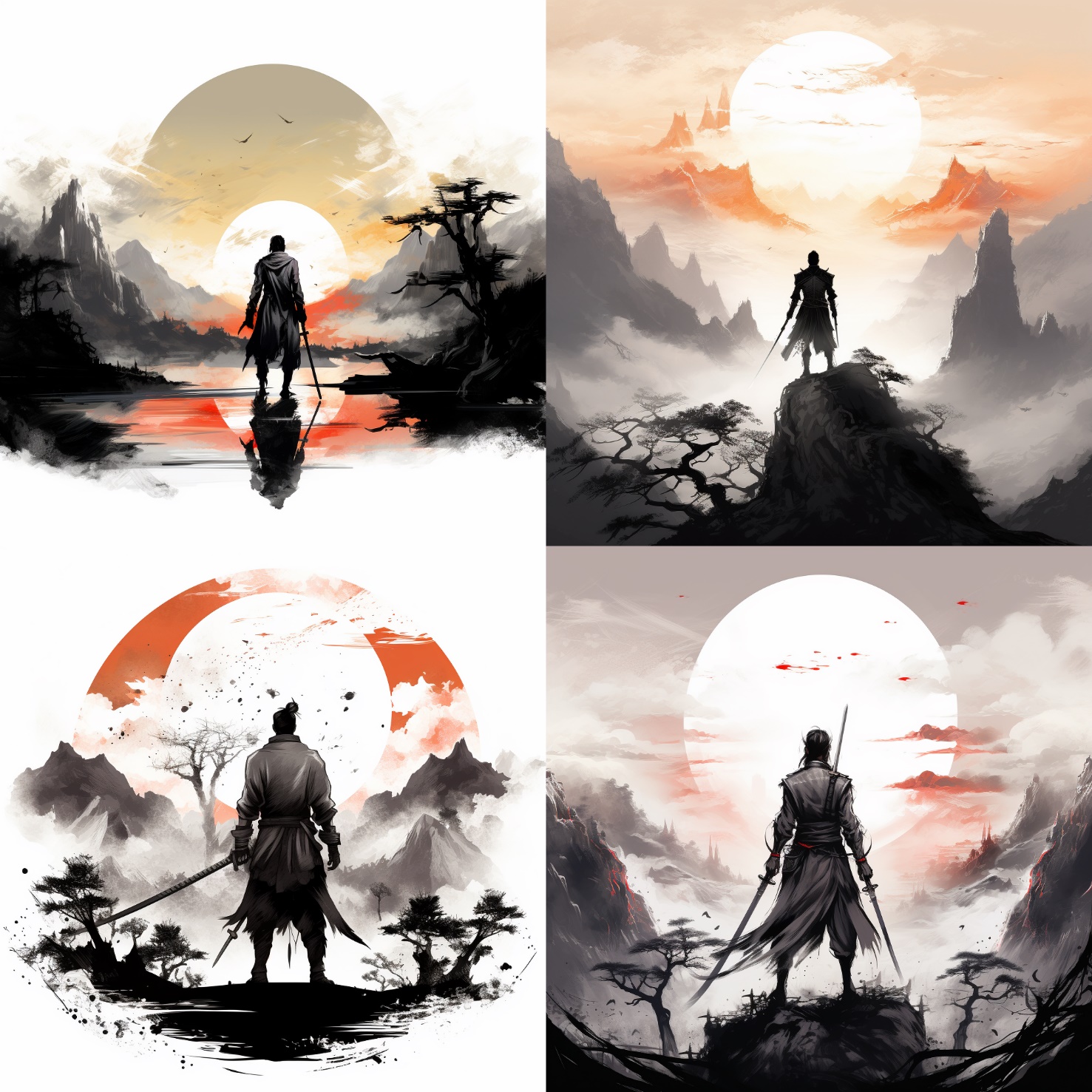 02|Ai绘画教程:绘制出惊艳的武侠玄幻的风格插图 - 哔哩哔哩