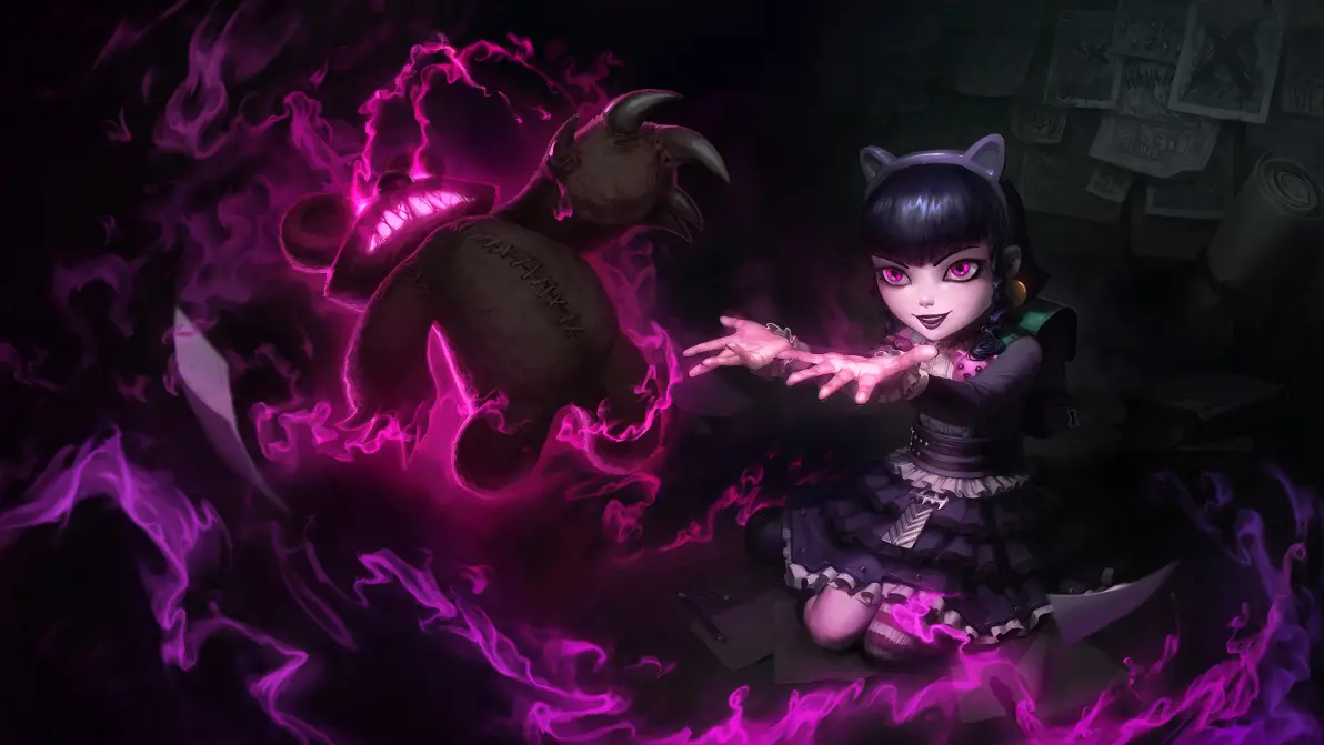 英雄联盟皮肤原画 黑暗之女 安妮