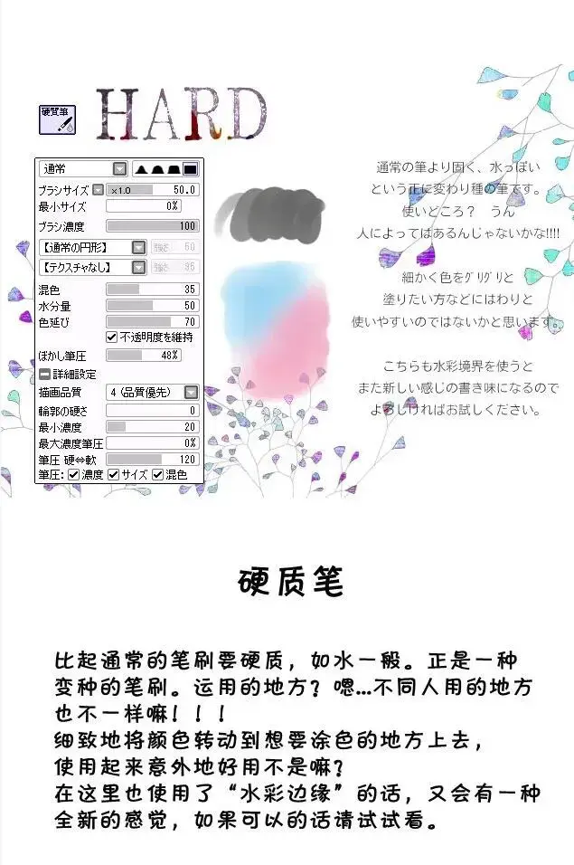 插画干货 超实用的sai笔刷设定分享教程 哔哩哔哩