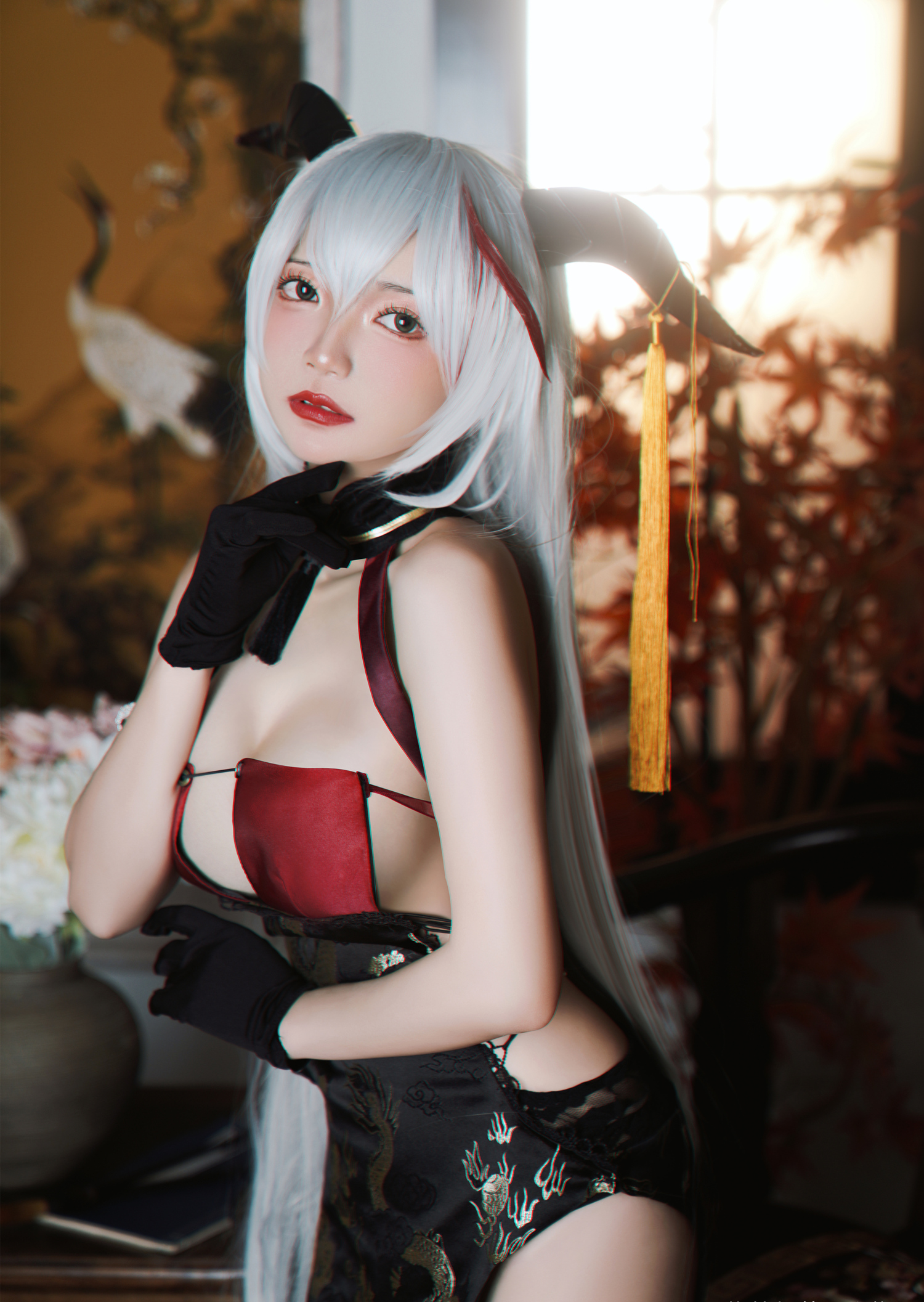 开拖拉机的马猴烧酒碧蓝航线埃吉尔新春旗袍cosplay5