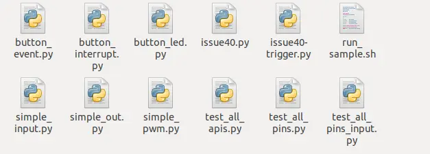 示例脚本文件夹目录