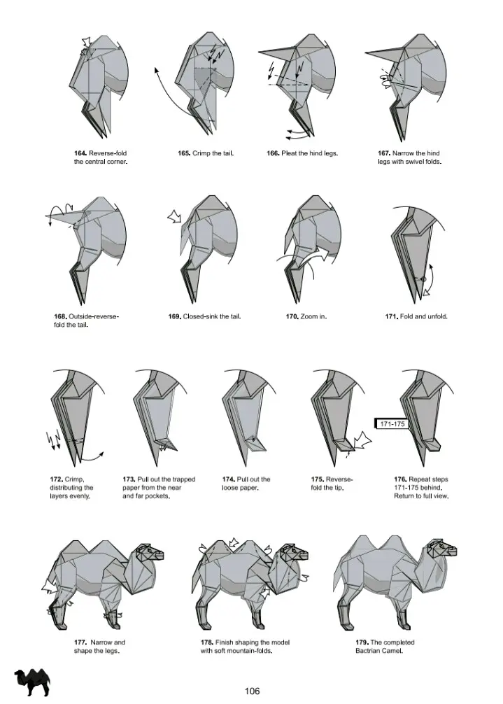 折纸骆驼的步骤图解图片