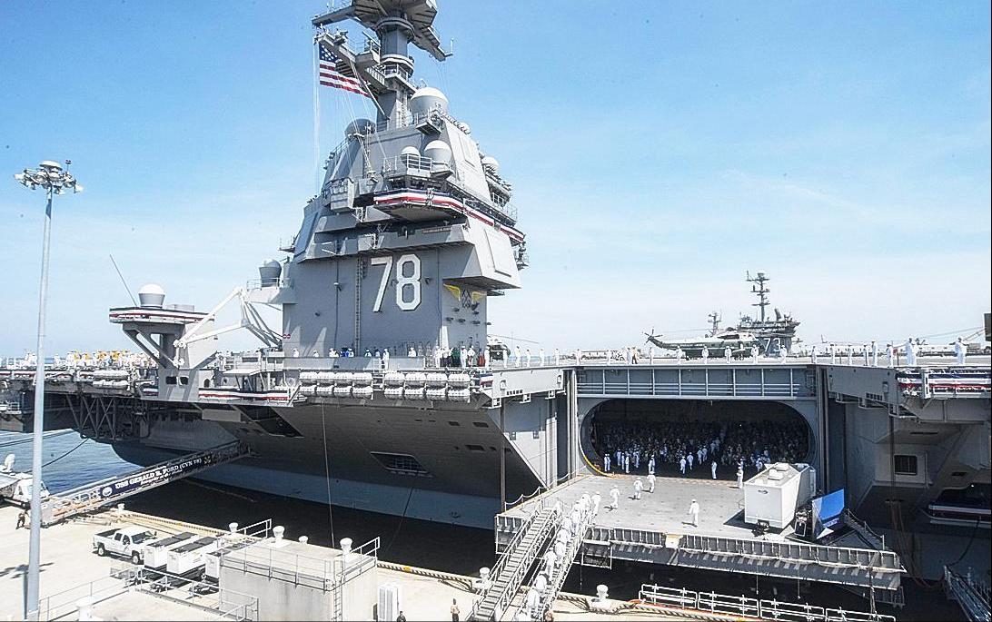 美福特级核航母海试80天后,突然"销声匿迹",去哪了?