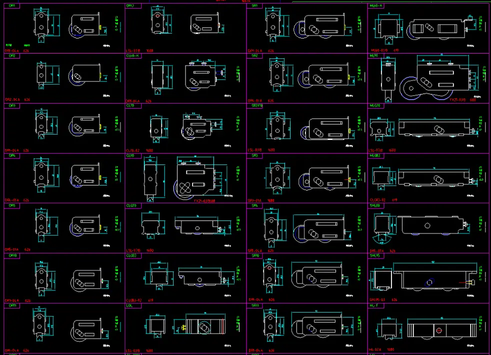 五金零件cad图库