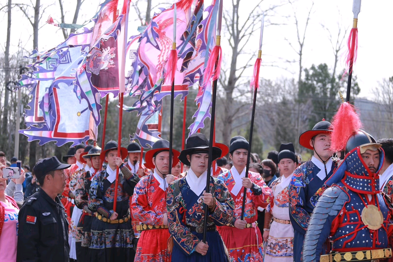 十三陵神道清明节再现明代宫廷画出警图皇家仪仗