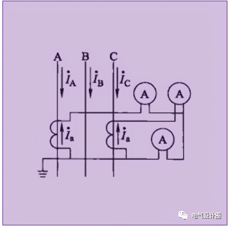 两台电流互感器不完全星形接线
