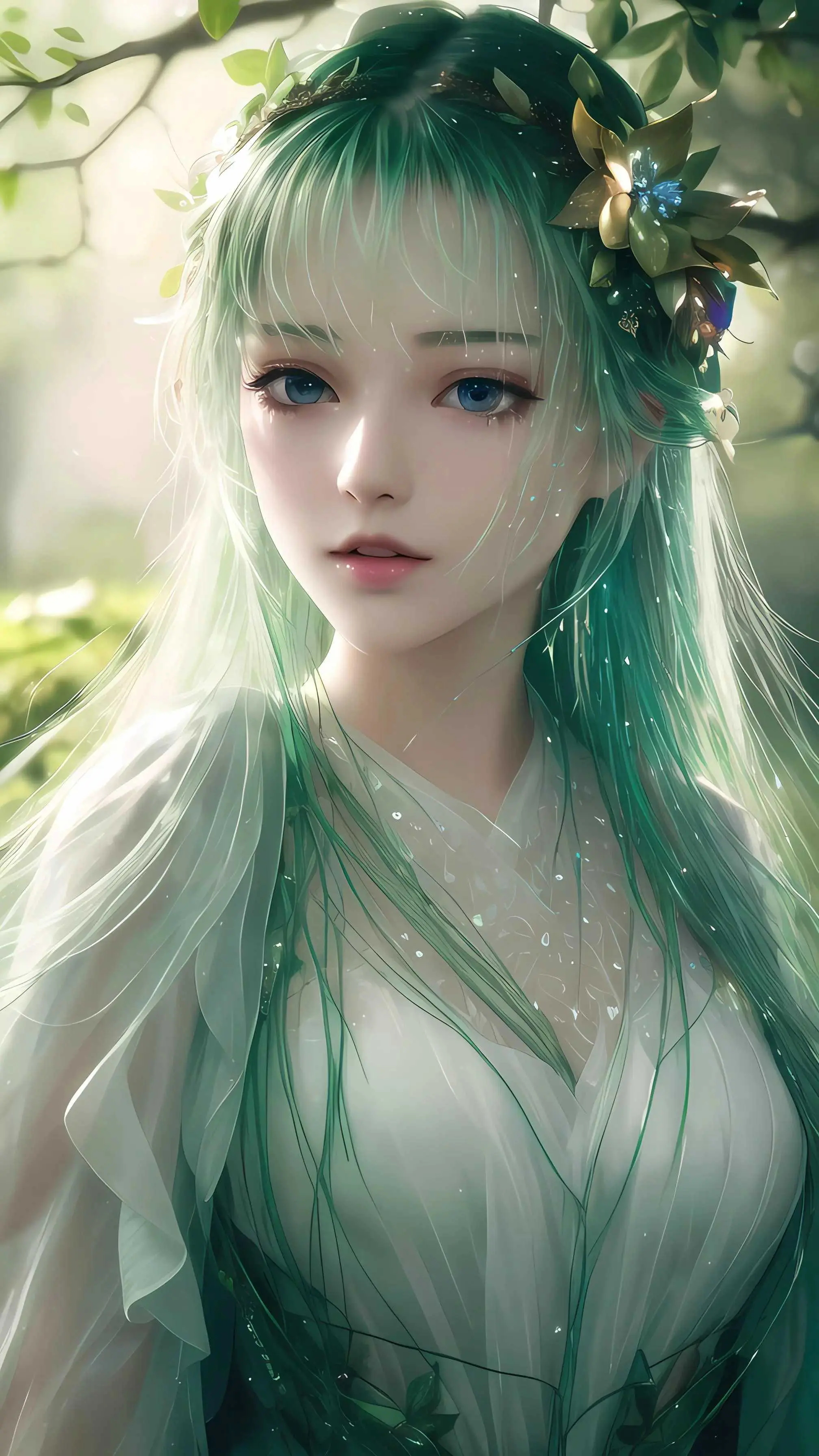 竖屏唯美古风壁纸ai绘画图集动漫卡通二次元手机高清壁纸cg - 哔哩