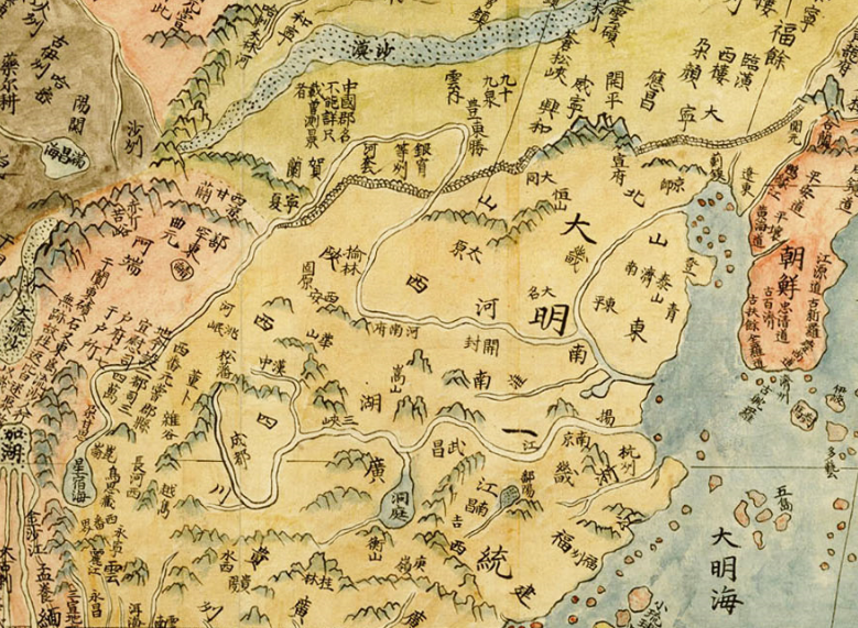 《坤舆万国全图》中的明朝