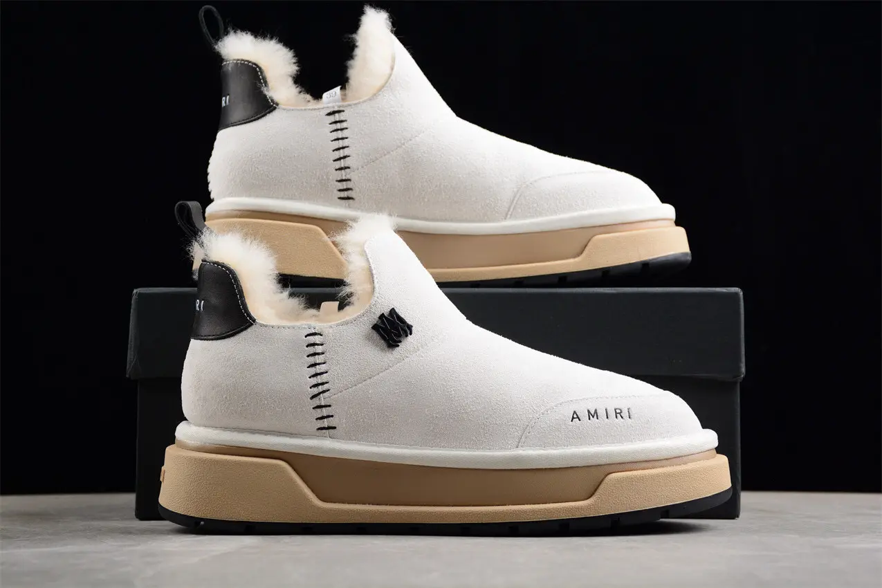 埃米尔 amiri 圆头厚底雪地靴毛靴鞋 - 哔哩哔哩