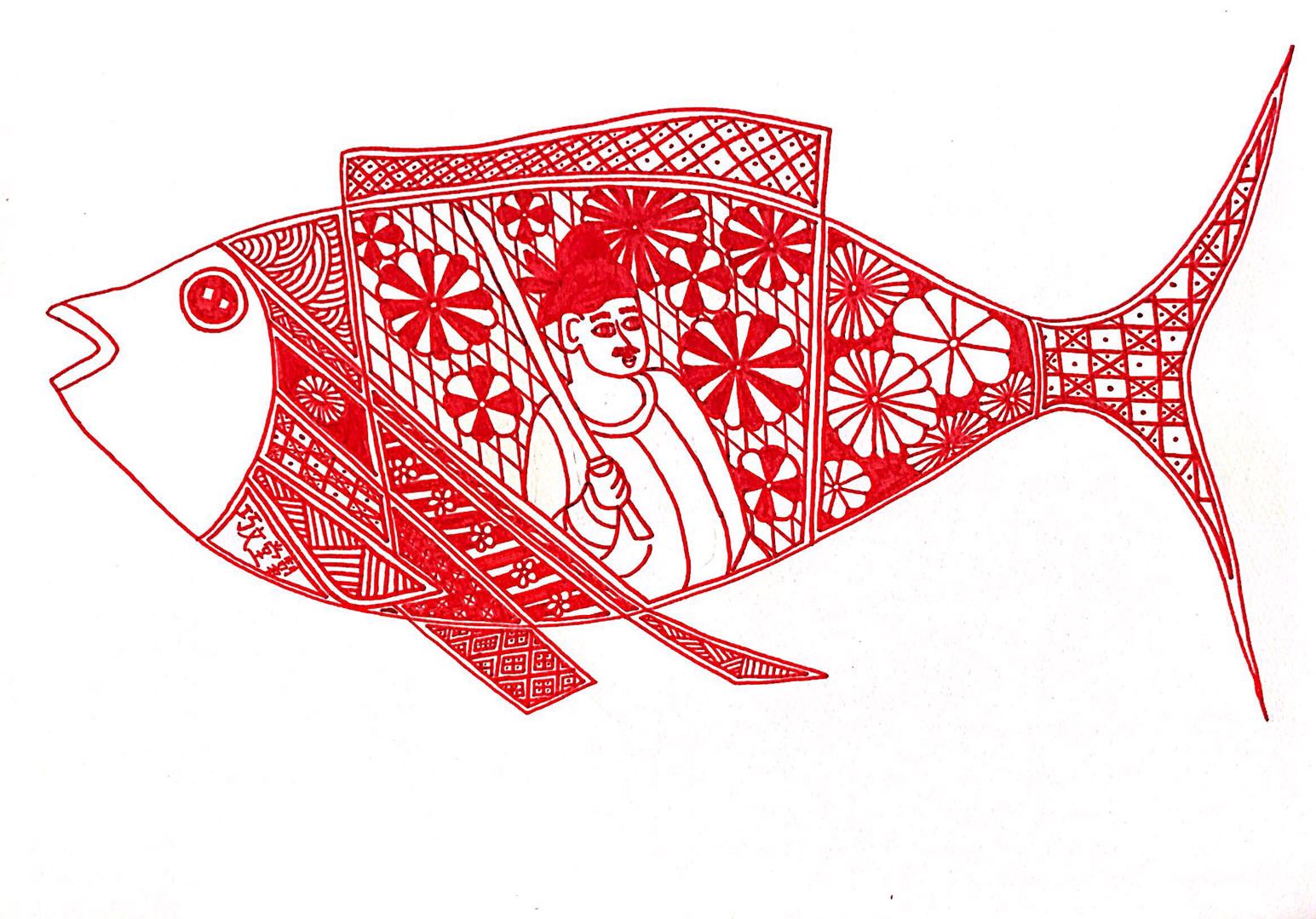 唐风鱼(中间人物仿敦煌莫高窟壁画《胡商遇盗图》)