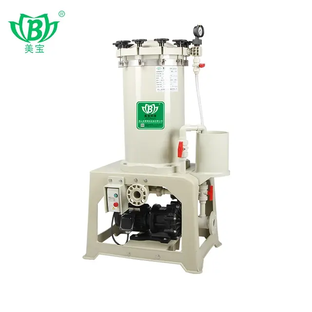 适用于电镀液,化学液,纯水循环过滤等领域;采用无轴封磁力驱动泵浦,无