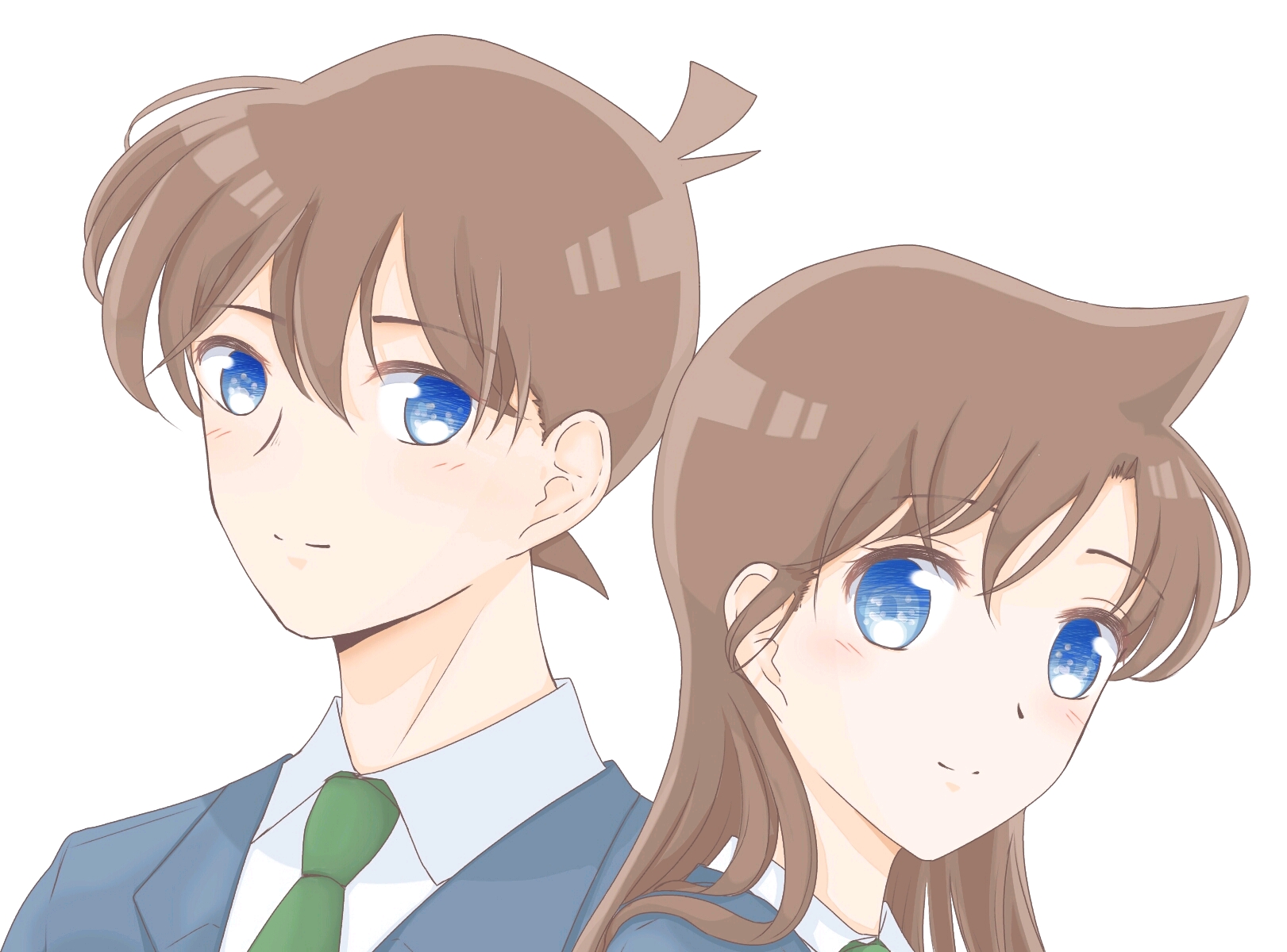 名侦探柯南毛利兰工藤新一pixiv插画