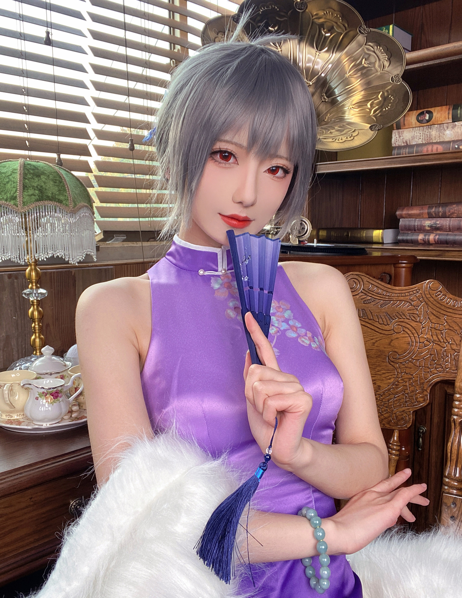 弥音音Ww霸道总裁旗袍Cosplay6