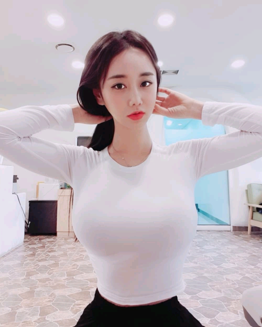 无水印多图身材极品美女韩国汹涌澎湃的甜心小姐姐每天都在负重前行