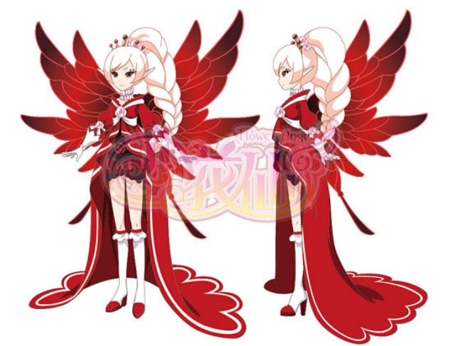 我爱小花仙（10）：暗影山茶花精灵王椿 角色设定图 哔哩哔哩