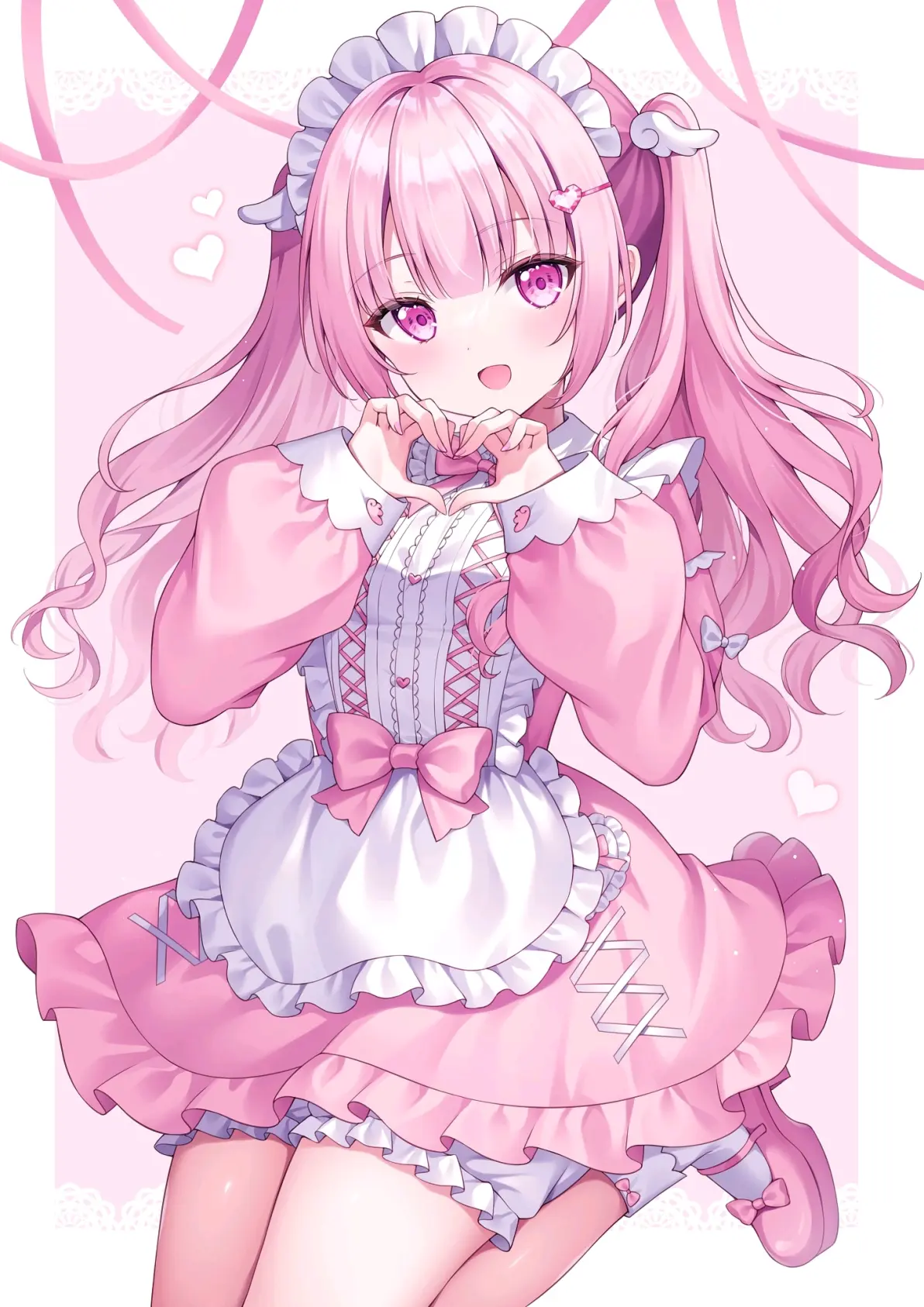 粉色高清壁纸4k美少女系列