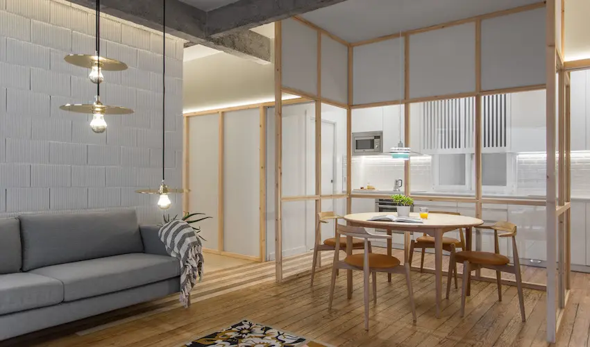 日式和室门为灵感 99平方米清新感现代住宅 哔哩哔哩