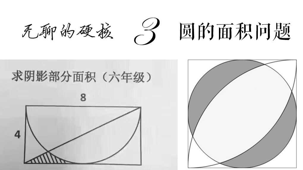 无聊的硬核3 圆的面积问题 哔哩哔哩