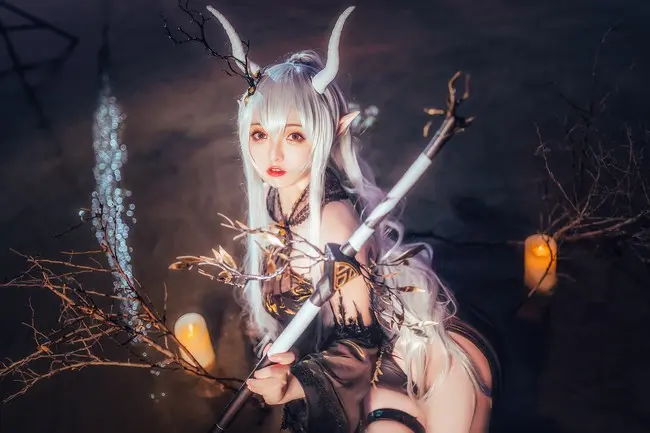 【cos正片】明日方舟闪灵泳装cos 静谧午夜 超还原唯美 cn斯文文文文