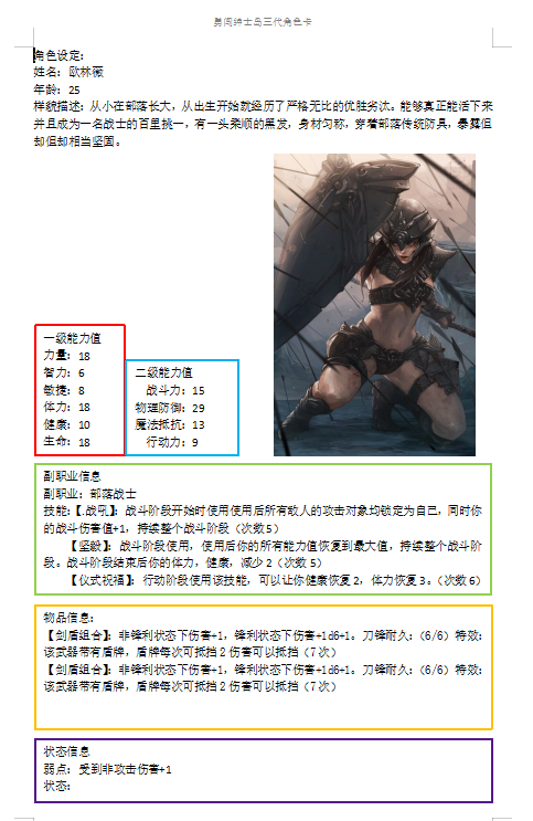 原创类DND游戏《勇闯绅士岛》三测寻找小伙