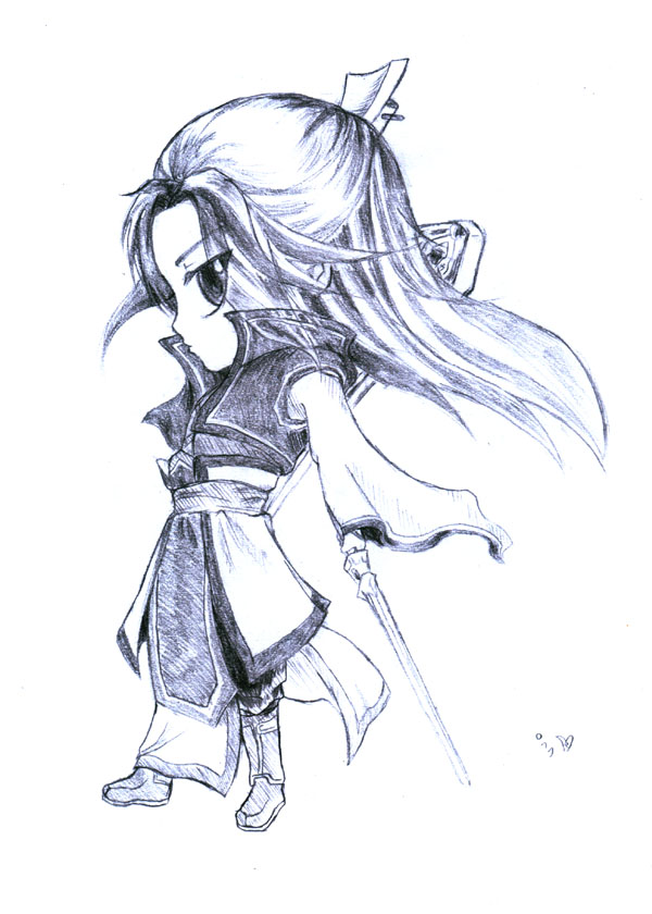 仙剑奇侠传四 q版人物手绘