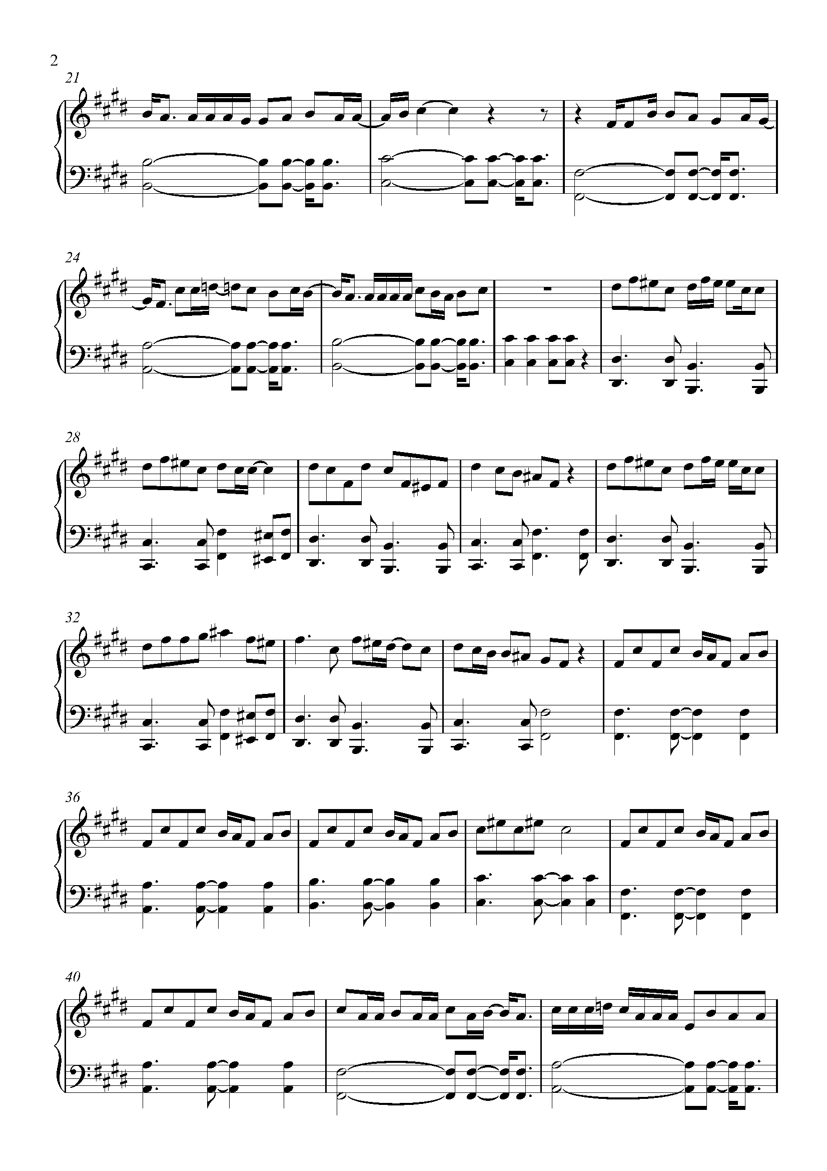 【钢琴谱/五线谱】loser